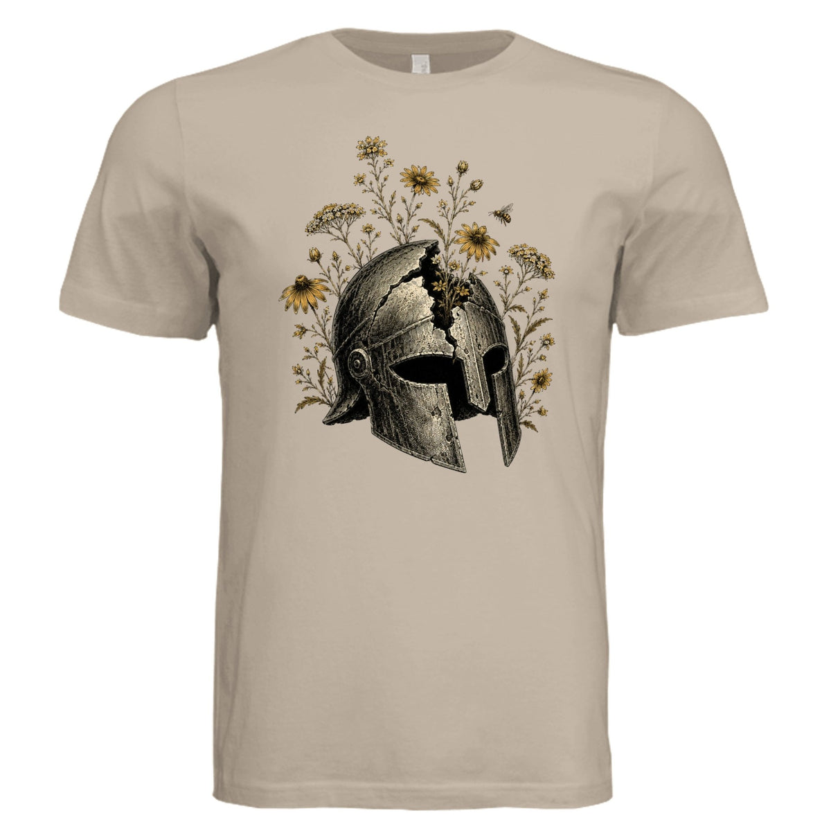Antique Helmet with Wildflowers Graphic Tee – IronHive Co.