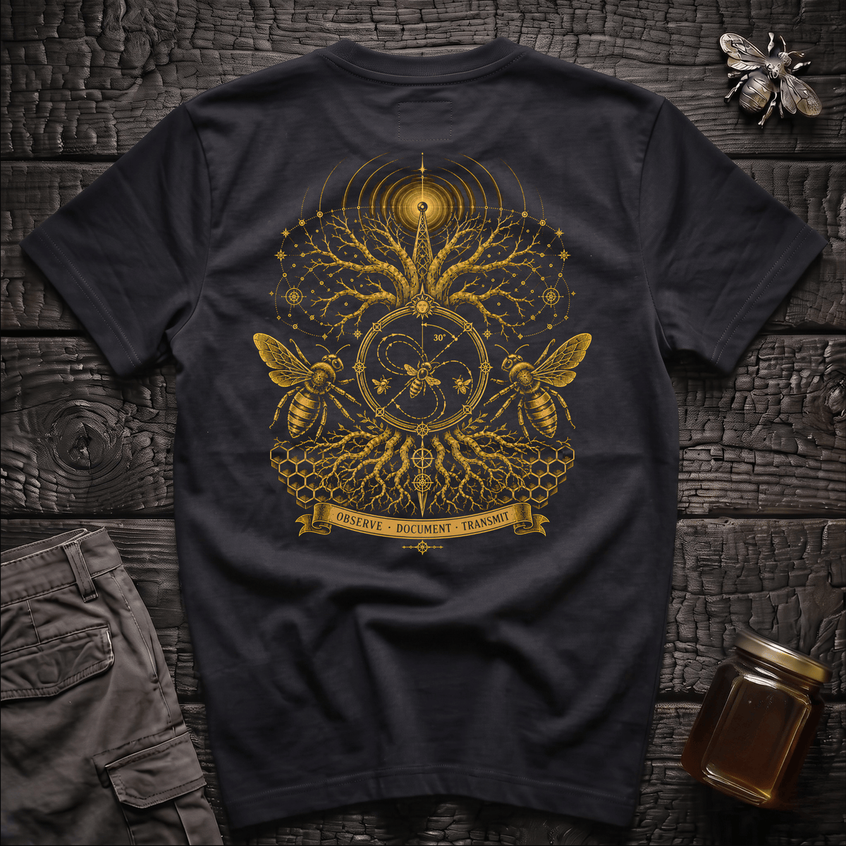 Golden Bee Observatory Graphic Tee – IronHive Co.