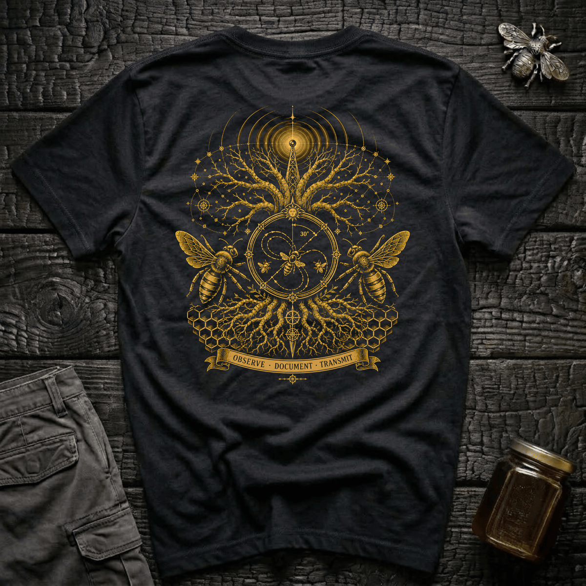 Golden Bee Observatory Graphic Tee – IronHive Co.