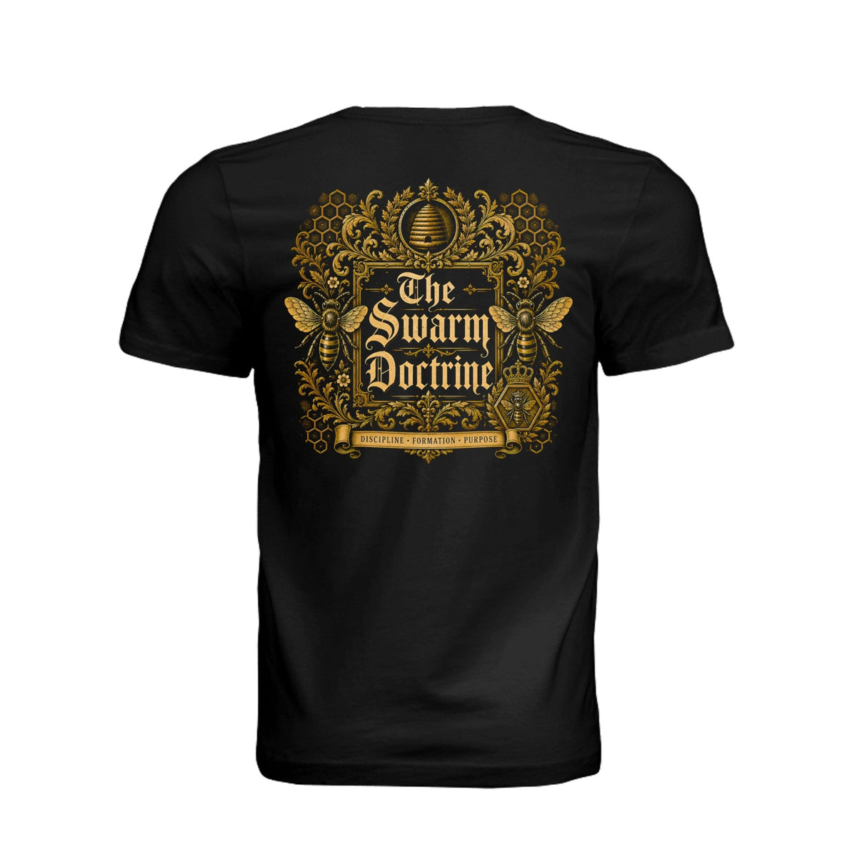 The Swarm Doctrine Gold Graphic Tee – IronHive Co.